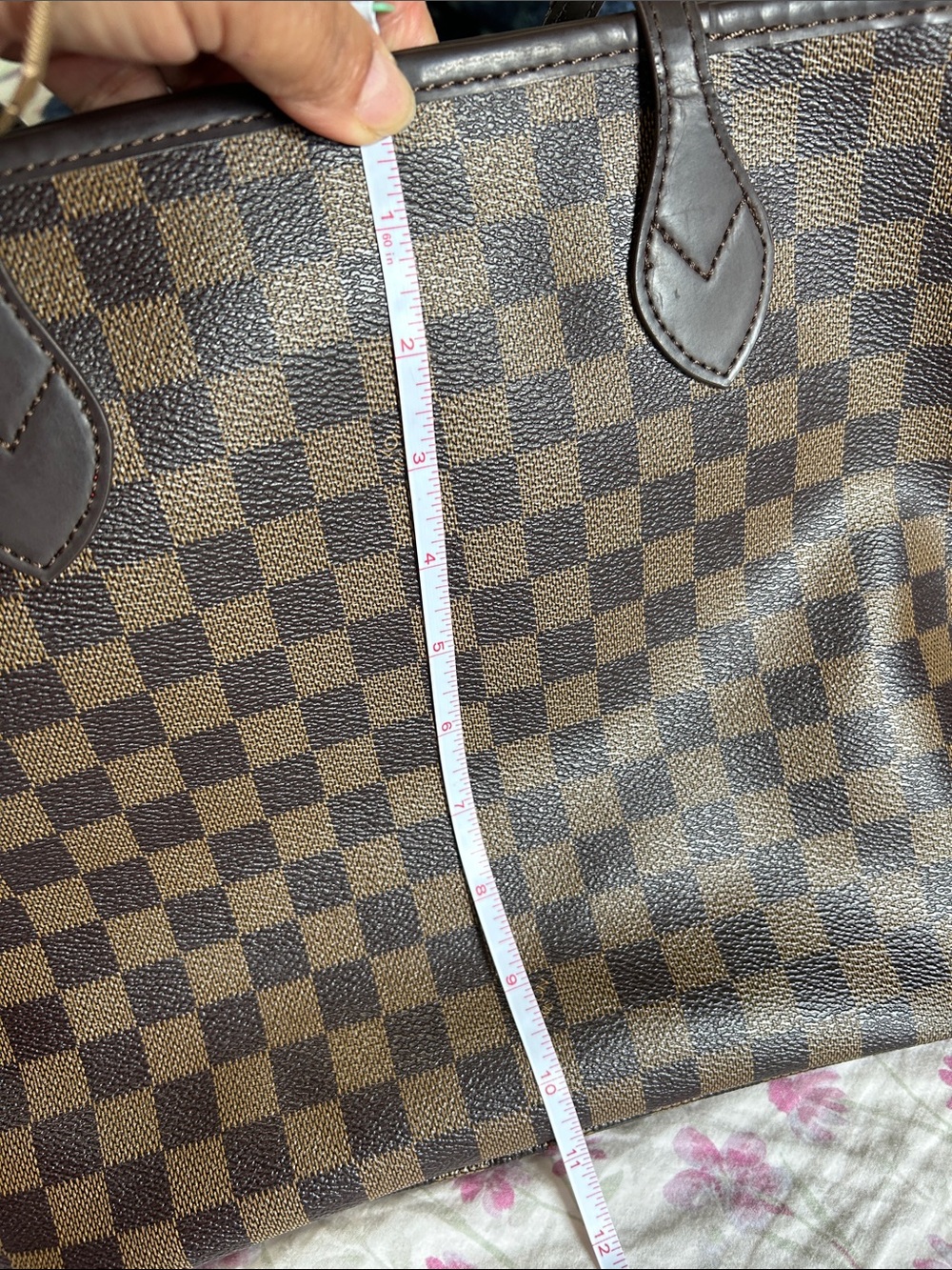 Louis Vuitton Brown Damier Ebene Check Canvas Tote - Picture 15 of 15